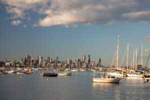 Marina and City view, Hobsons Bay